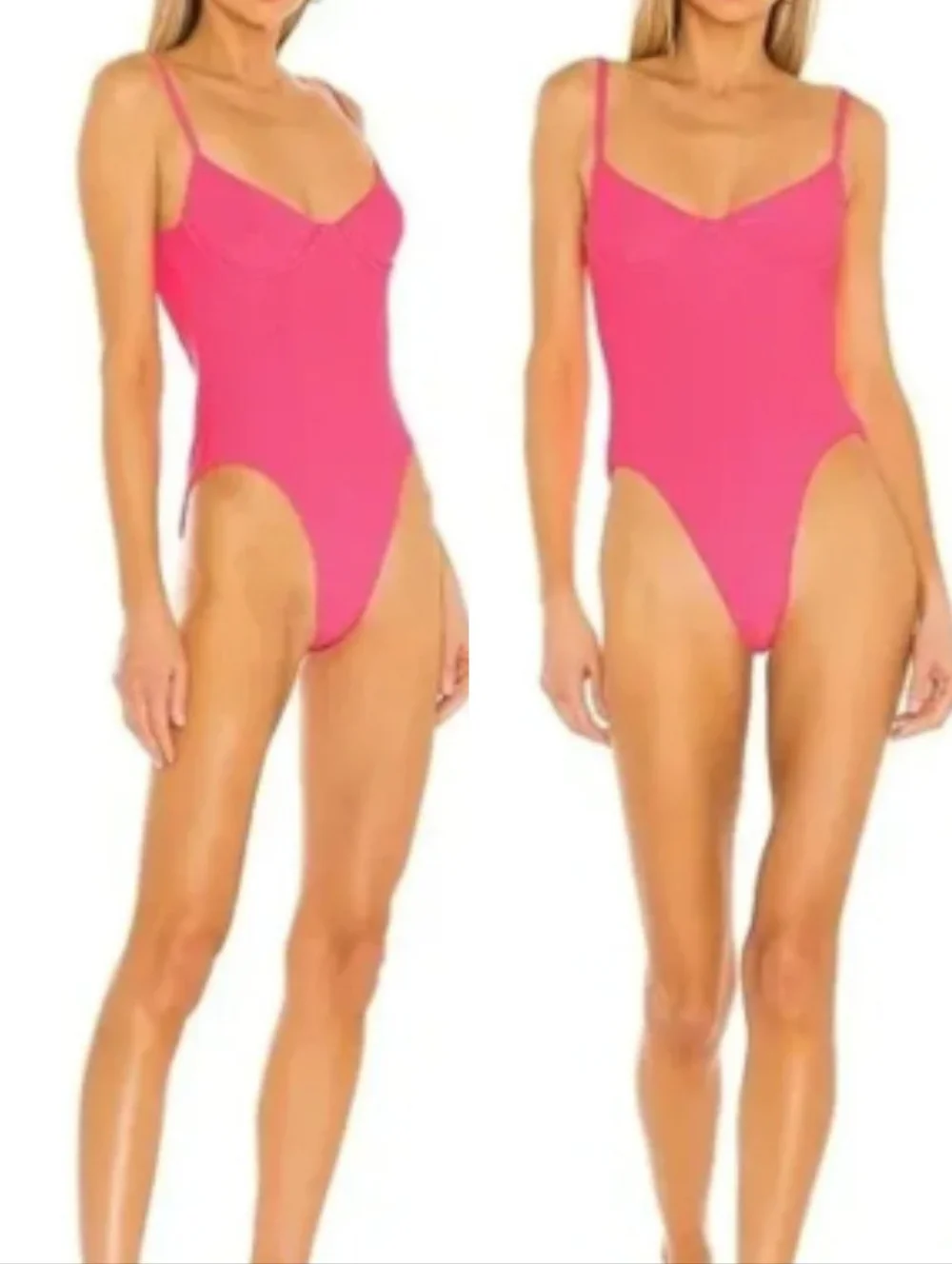 Frankies Bikinis Marie Ribbed Underwire One Piece Swimsuit NWT Vacay Resort HTF